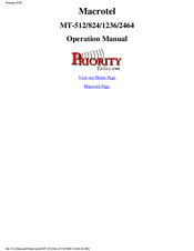 Macrotel MT-512 Operation Manual