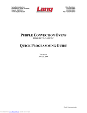 Lang EHS-C Quick Programming Manual