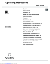 SCHOLTES SR11PSWAX Operating Instructions Manual