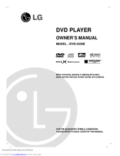 LG DVD-3350E Owner's Manual