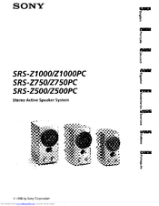 Sony SRS-Z750 Manuals | ManualsLib