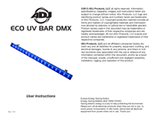 ADJ ECO UV BAR DMX User Instructions