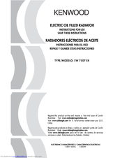 Kenwood EW 7507 EK Instructions For Use Manual