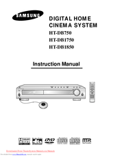 Samsung HT-DB1850 Instruction Manual