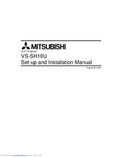 Mitsubishi VS-SH10U Setup And Installation Manual