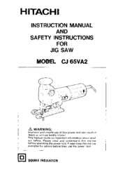 Hitachi CJ 65VA2 Instruction Manual And Safety Instructions