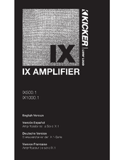 Kicker IX1000.1 IX-1Series Owner's Manual