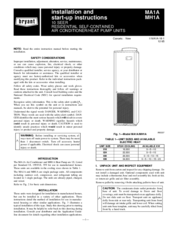 Bryant MH1A Installation And Start-Up Instructions Manual