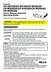 Hitachi Cp Wu8440 Manuals Manualslib