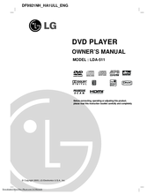 LG LDA-511 - Progressive Scan DVD Video Owner's Manual