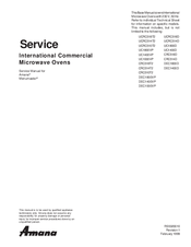 Amana DEC1800VP Service Manual