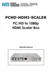 NTI PCHD-HDMI-SCALER Operation Manual