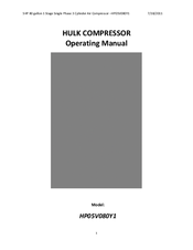 Hulk HP05V080Y1 Operating Manual
