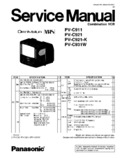 Panasonic Omnivision PV-C921 Service Manual