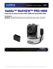 VADDIO WallView PRO H900 Installation And User Manual