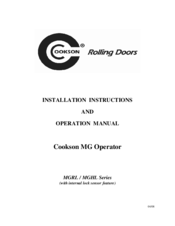Cookson MGRL Series Installation Instructions And Operation Manual