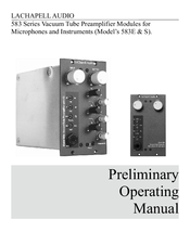 LaChapell Audio 583E Operating Manual