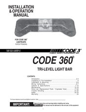 Code 3 CODE 360 Installation & Operation Manual