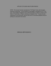 Motorola Handie-Talkie P21DDN-1000 Series Manual