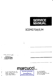 Marcucci ICOM275A Service Manual