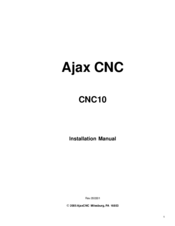 AJAX CNC CNC10 Installation Manual