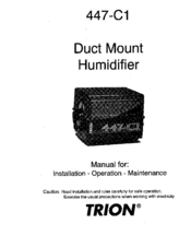 Trion 447-C1 Operation Manual