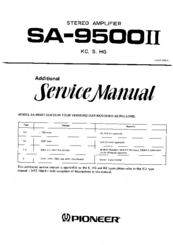Pioneer SA-9500II Service Manual
