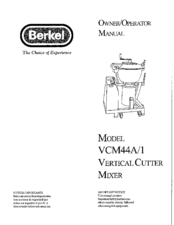 Berkel VCM-44A/1 Owner's/Operator's Manual