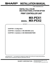 Sharp MX-PEX1 Installation Manual