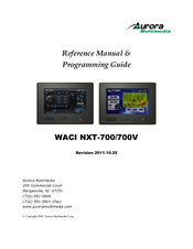 Aurora Multimedia WACI NXT-700V Reference Manual & Programming Manual