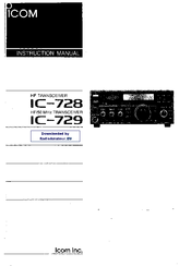Icom IC-728 Instruction Manual