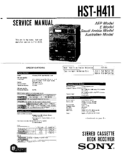 Sony HST-H411 Service Manual