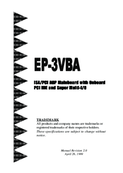 EPOX EP-3VBA User Manual