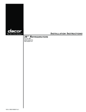 Dacor 36” Installation Instructions Manual