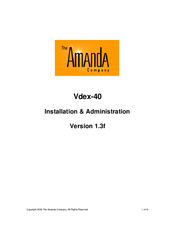 Amanda Vdex-40 Installation & Administration