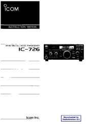 Icom IC-726 Instruction Manual