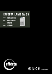 Nordic EFFECTA LAMBDA 35 Installation, Maintenance, Service, Assembly