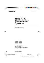 Sony MHC-VX555 Operating Instructions Manual
