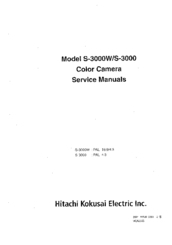 Hitachi S-3000 Service Manual