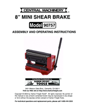 Central Machinery 90757 Assembly And Operating Instructions Manual