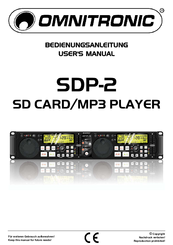 Omnitronic SDP-2 User Manual