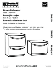 Kenmore DRAWER DISHWASHER 465.1334 Use & Care Manual