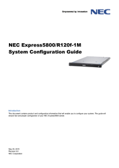 NEC Express 5800/R120f-1M System Configuration Manual