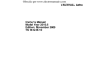 Vauxhall Astra 2010.5 Owner's Manual