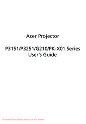 Acer P3151 Series User Manual
