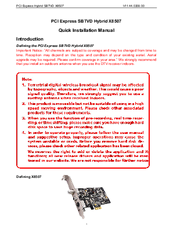 Geniatech PCI Express SBTVD Hybrid X8507 Quick Installation Manual
