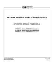 Hp E3610A Operating Manual