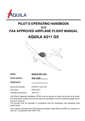 Aquila A211 GX Operating Handbook