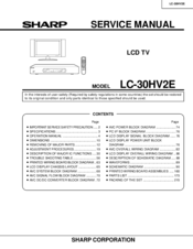 Sharp LC-30HV2E Service Manual