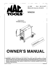 Mac Tools MW250 Owner's Manual